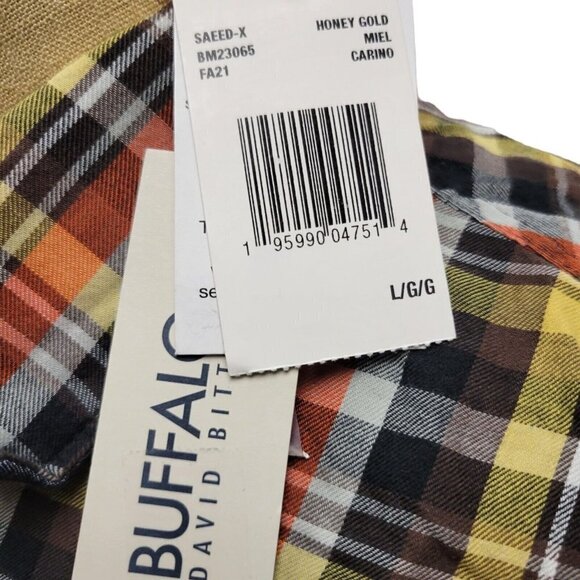 Buffalo David Bitton Long-Sleeves Plaid Shirt Men. Size Large. New With Tags $99 - Picture 10 of 10